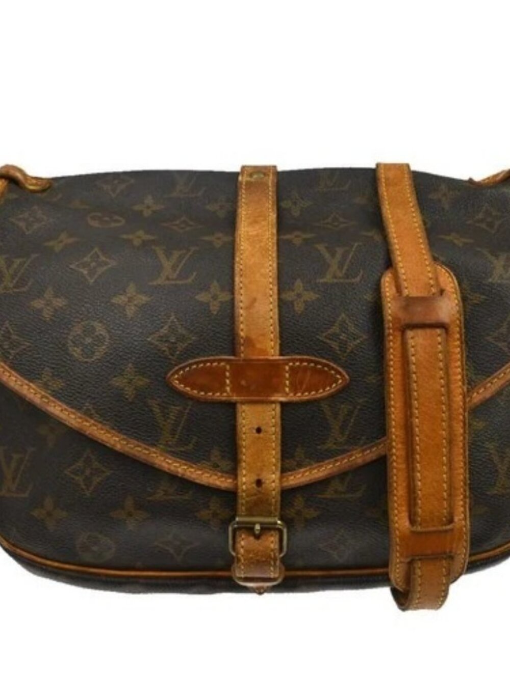 Best06 LOUIS VUITTON MONOGRAM SAUMUR 30 MESSENGER BAG M42256 VI0952 YQ09268